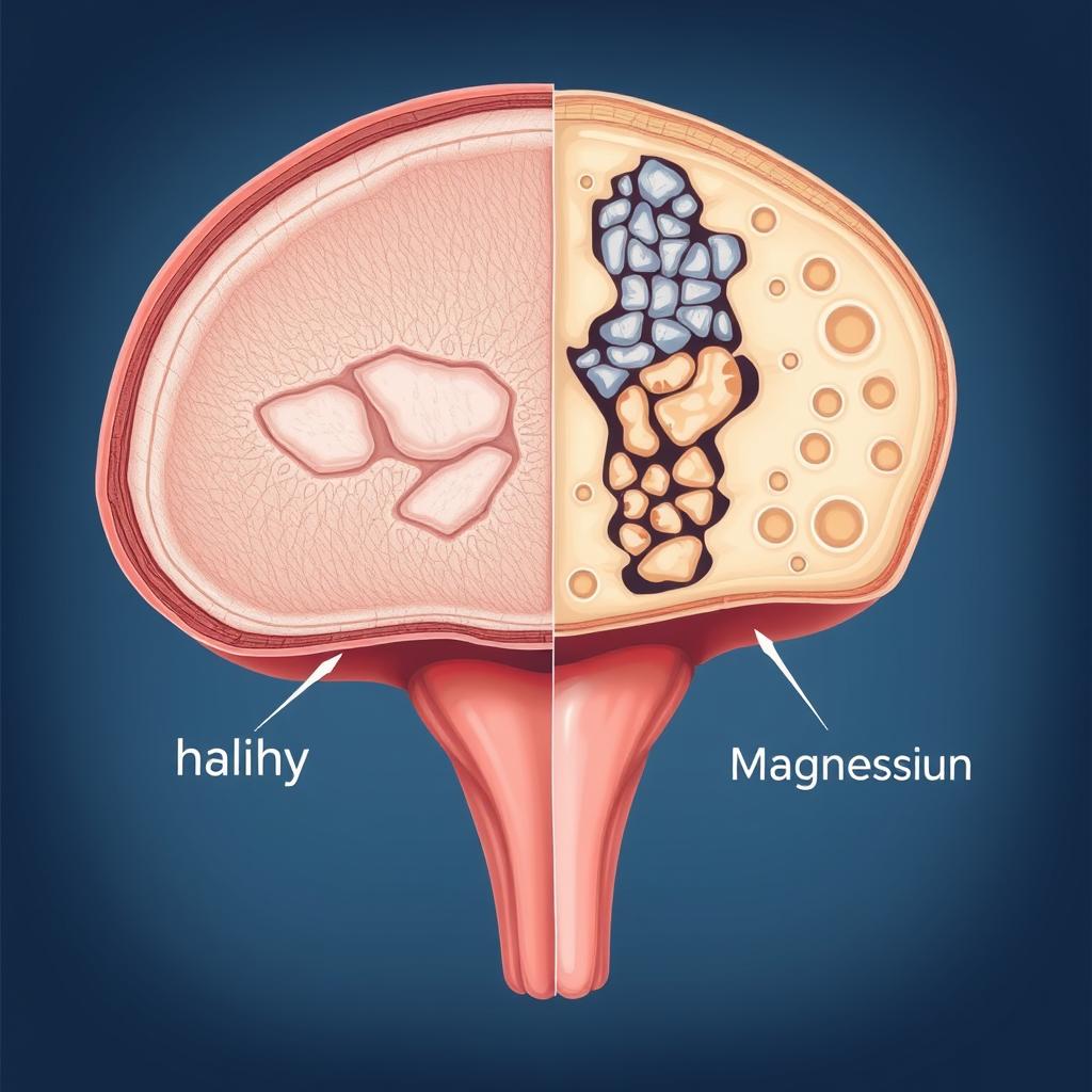 Bone density and structure illustration