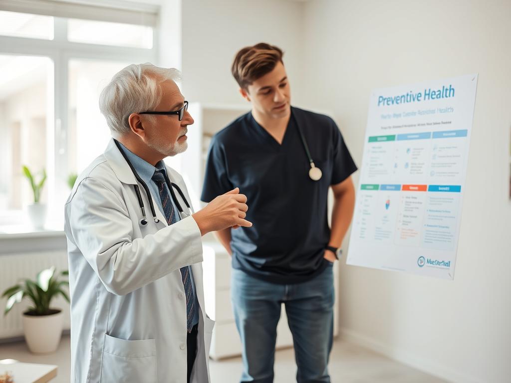 Doctor preventing health issues through early detection