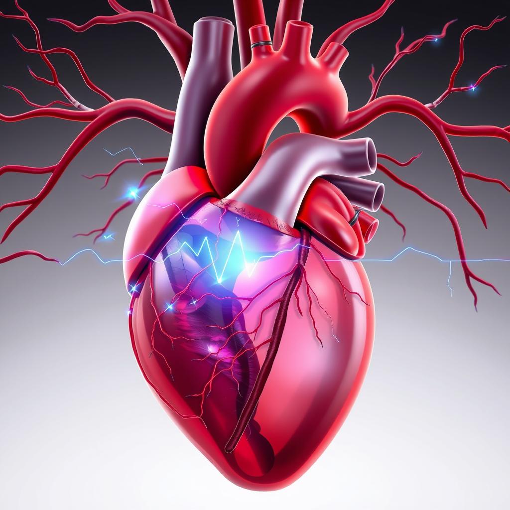 Heart and cardiovascular system illustration