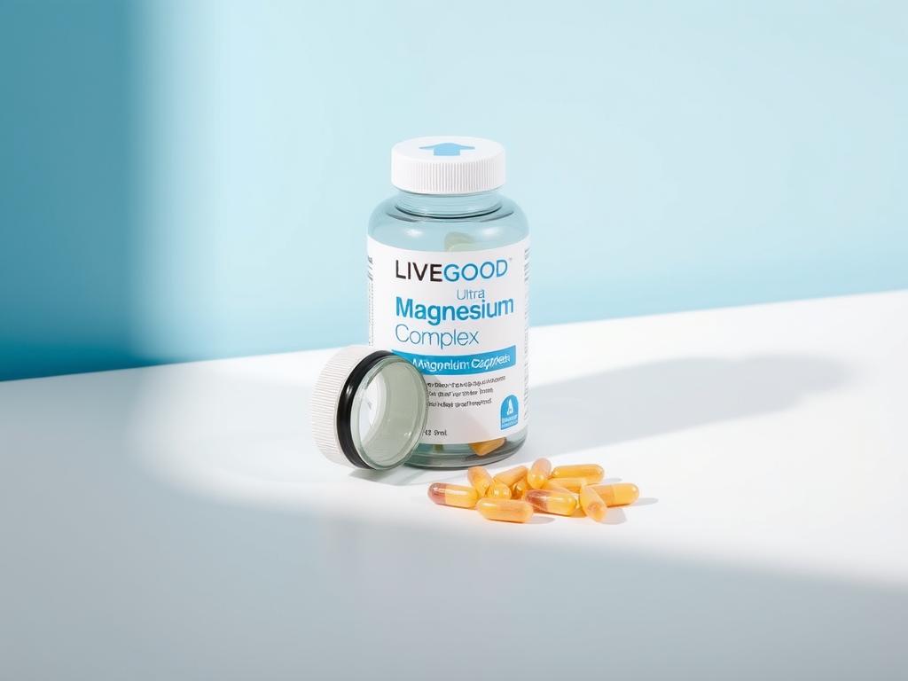 Livegood Ultra Magnesium Complex bottle and capsules
