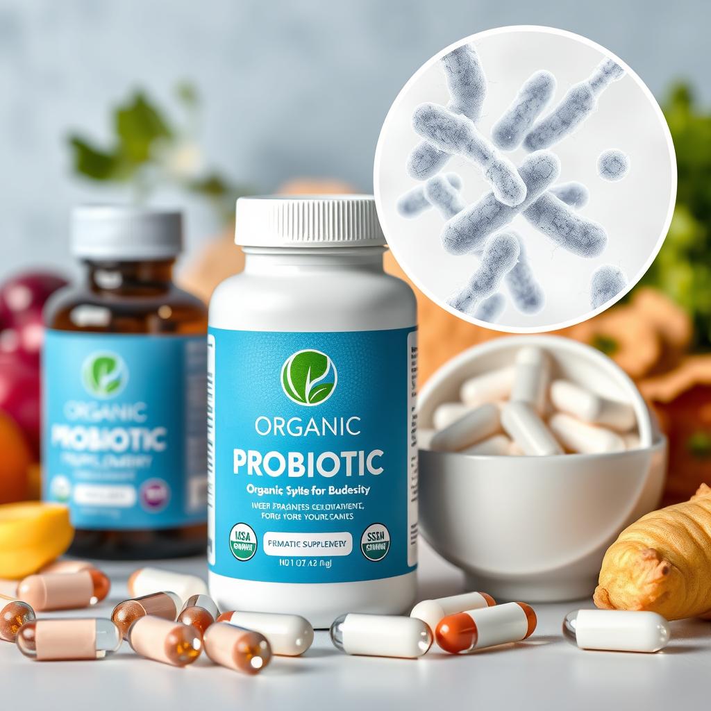 Organic probiotic supplements for gut health