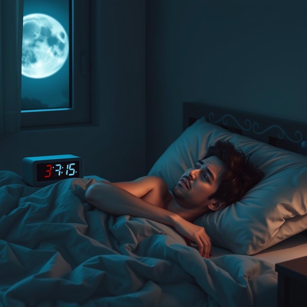 Person experiencing sleep difficulties