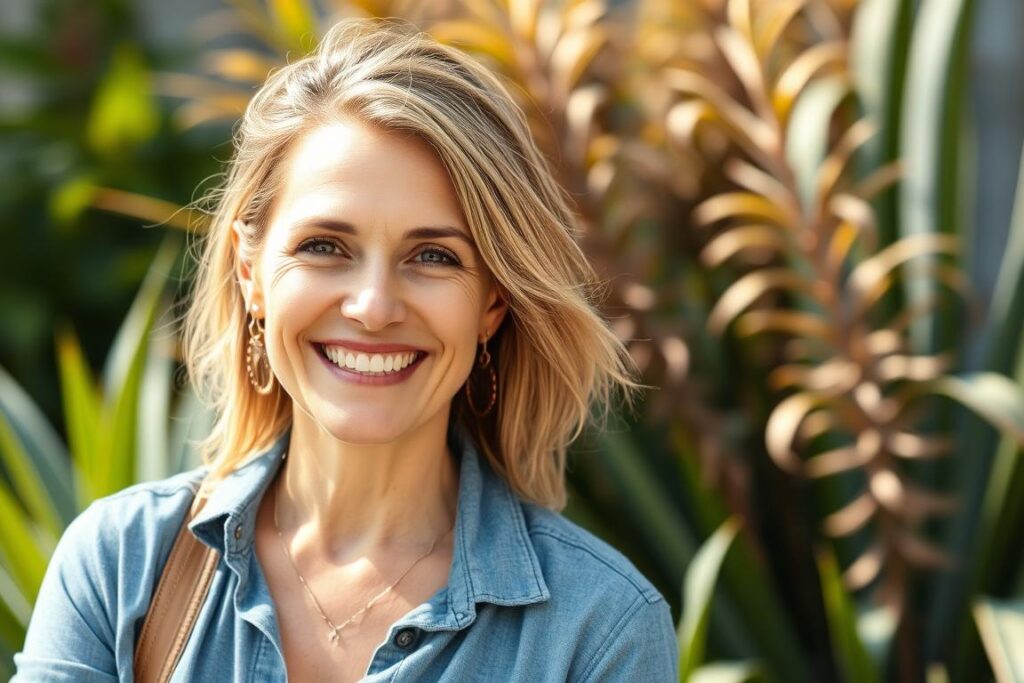 Woman sharing her health transformation success story
